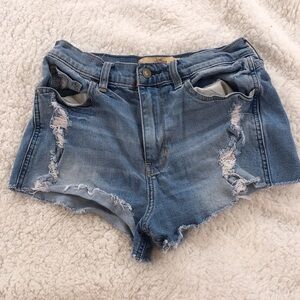 Vintage high rise Hollister distressed jean shorts short jean shorts carnival​​